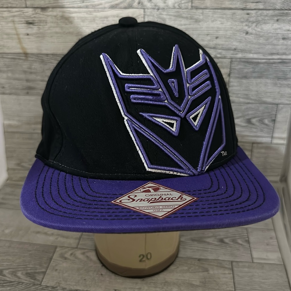 Trans Formers purple black embroidered baseball hat cap new